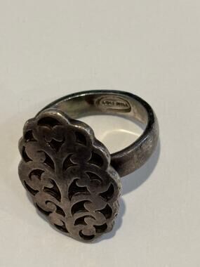 Lois Hill Sterling Silver Ring Scroll Design Size 7